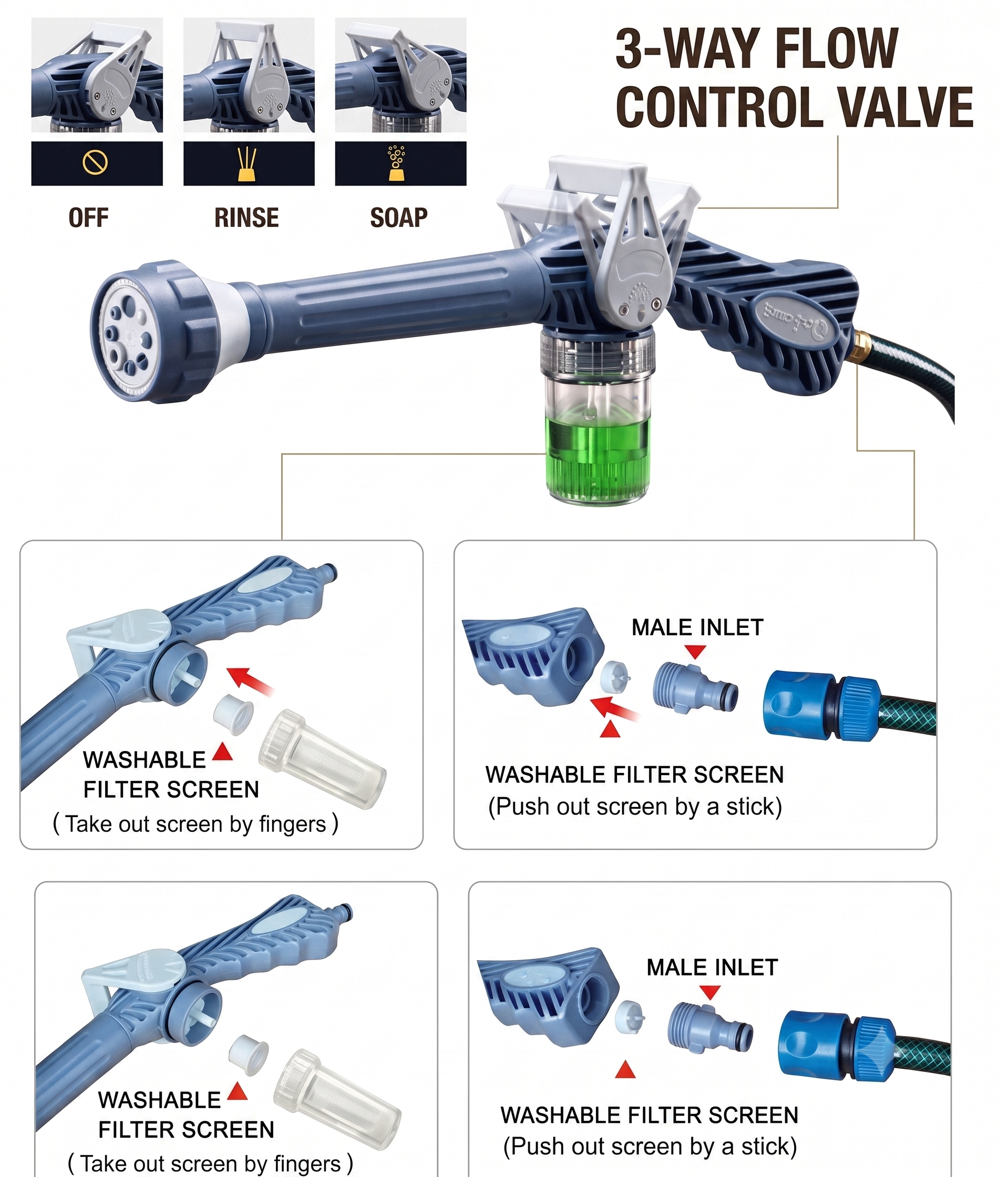 Water Cannon 8 in 1 Turbo Water Spray Gun