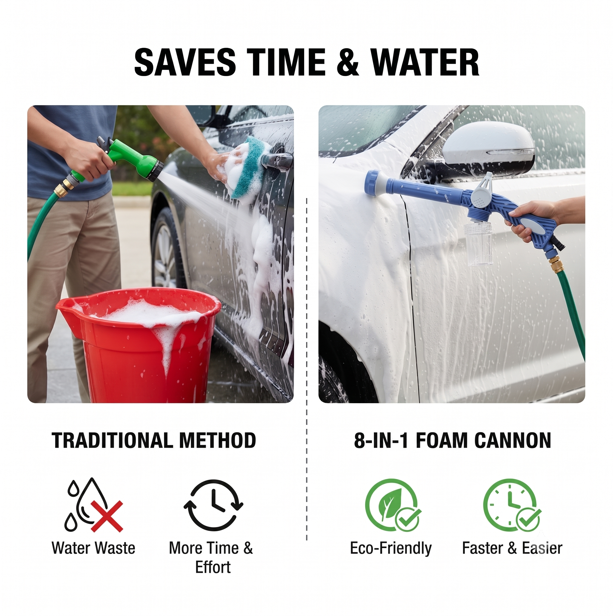 Water Cannon 8 in 1 Turbo Water Spray Gun