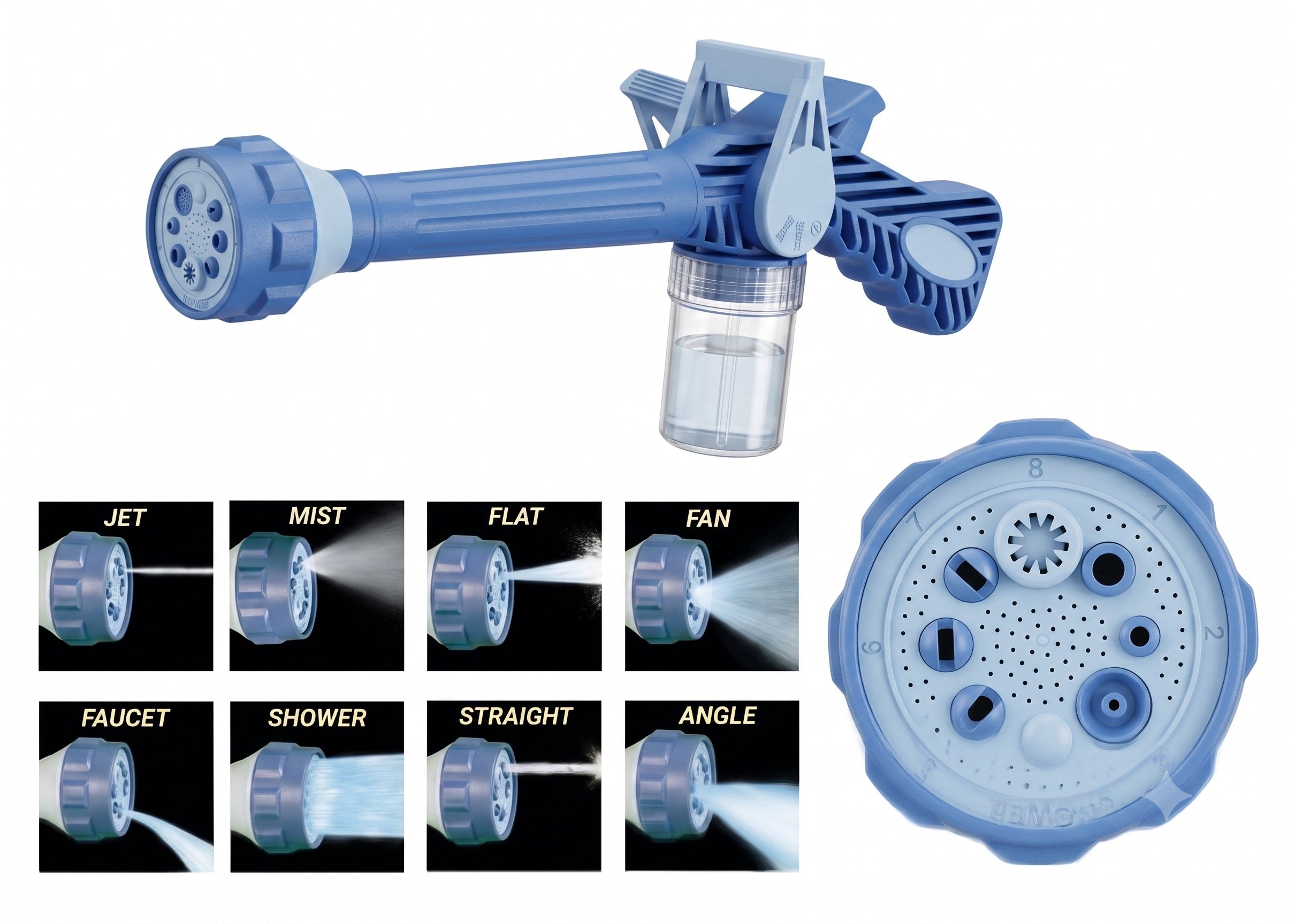 Water Cannon 8 in 1 Turbo Water Spray Gun